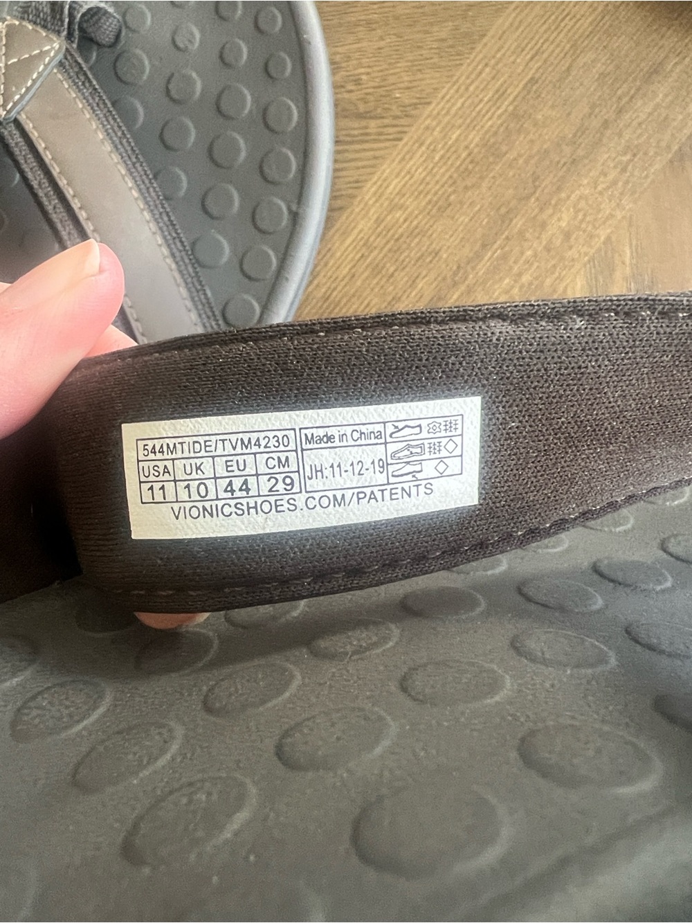 Vionic Flip Flop with Brown Straps - Picture 9 of 9